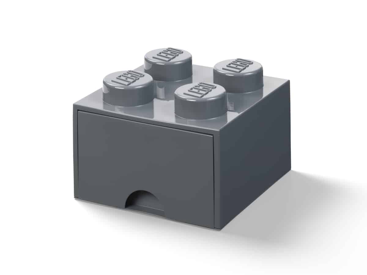 lego 5006328 4 stud brick drawer dark gray