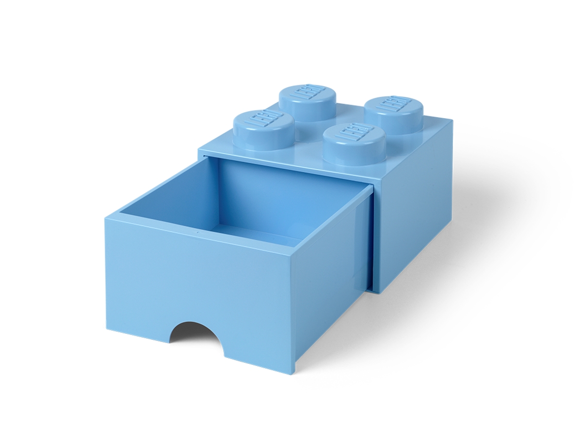 lego 5006181 4 stud brick drawer light blue