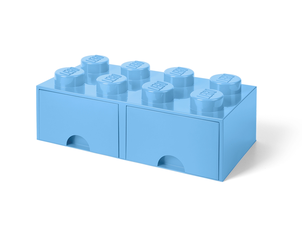 lego 5006311 8 stud brick drawer light blue