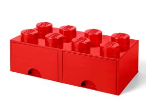 lego 5005398 8 stud bright red storage brick drawer