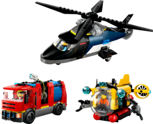 LEGO Helicopter, Fire Truck & Submarine Remix 60462