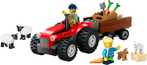 LEGO Red Farm Tractor with Trailer & Sheep 60461